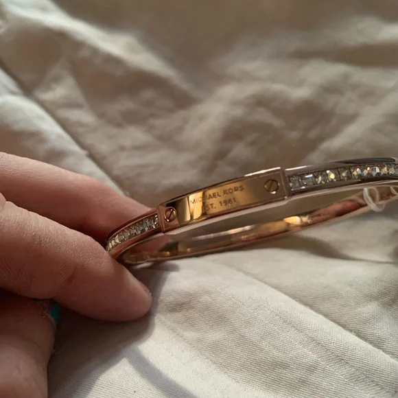 Kors Brilliance Michael Kors Rose Gold Bangle Bracelet MICHAEL
